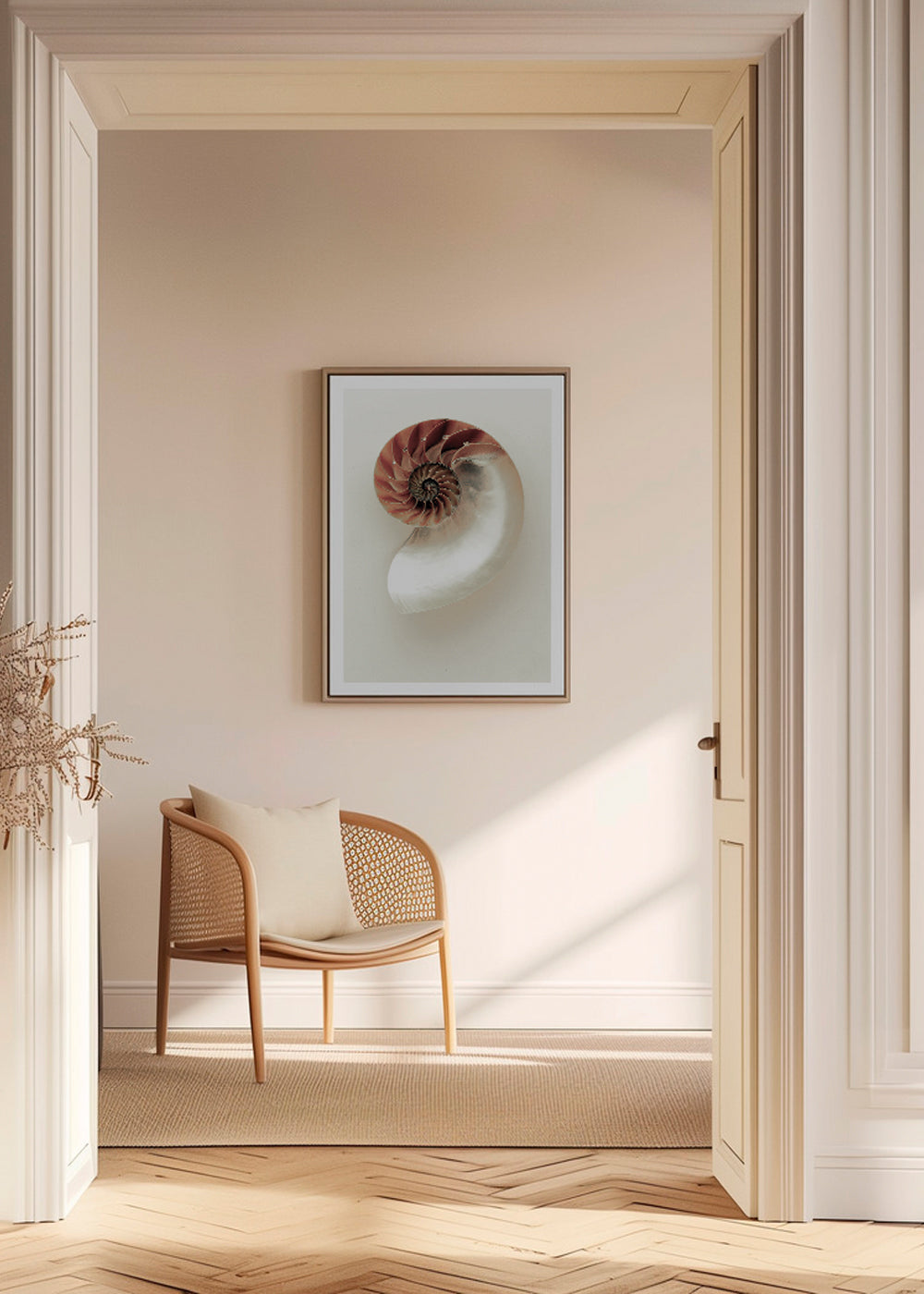 Fotografi av nautilus-spiral