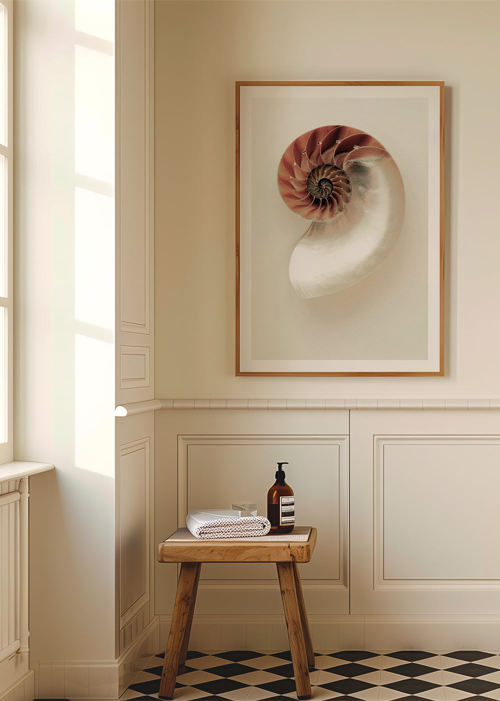 Fotografi av nautilus-spiral
