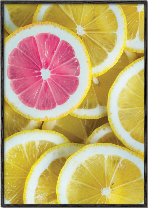 Kökskonst rosa citronskivor