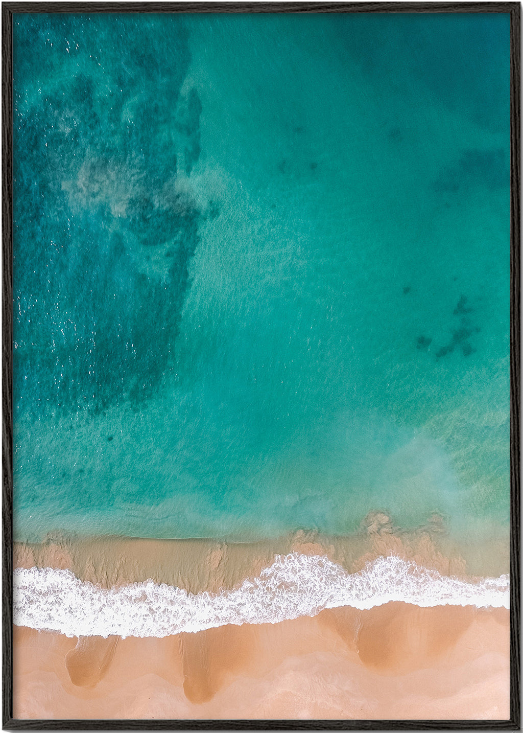 Landskapskonst: flygbild av strand
