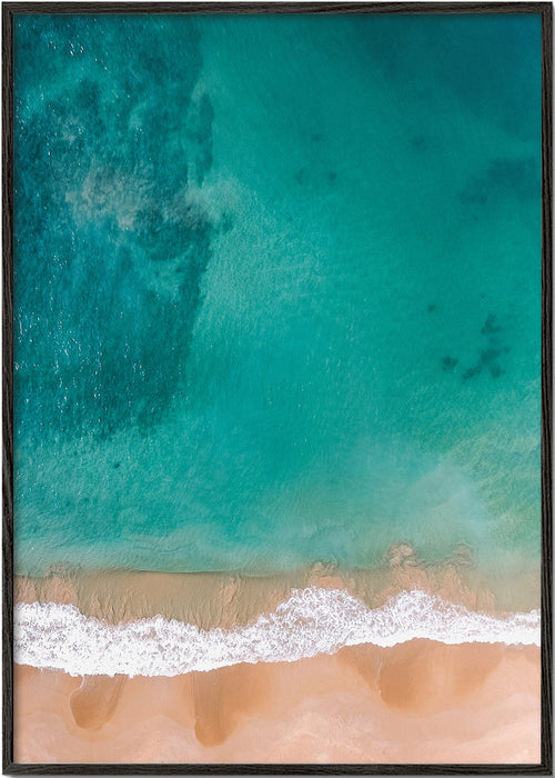 Landskapskonst: flygbild av strand