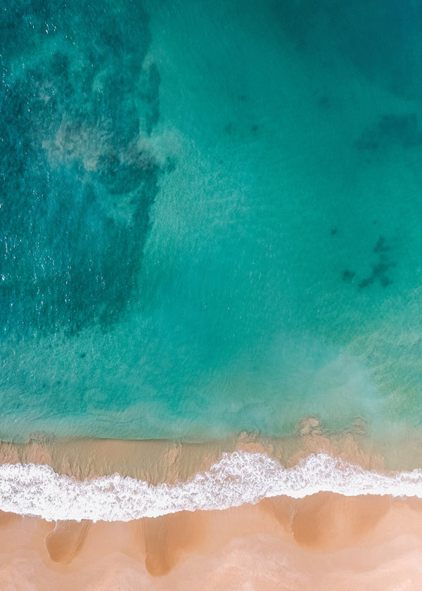 Landskapskonst: flygbild av strand