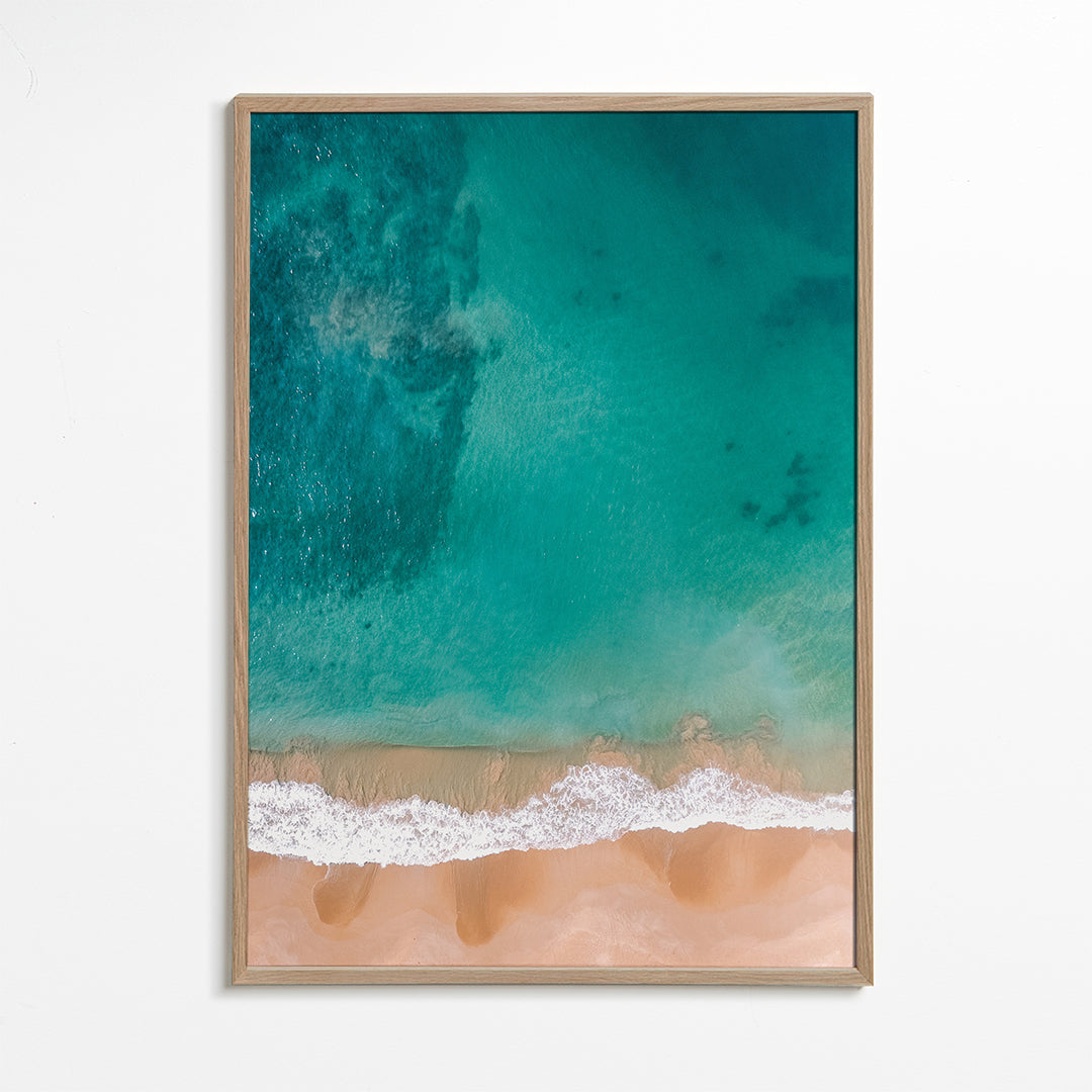 Landskapskonst: flygbild av strand