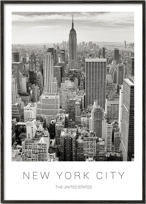 Stadsposter: New York skyline i svartvitt