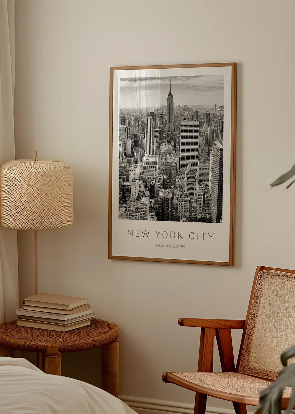 Stadsposter: New York skyline i svartvitt