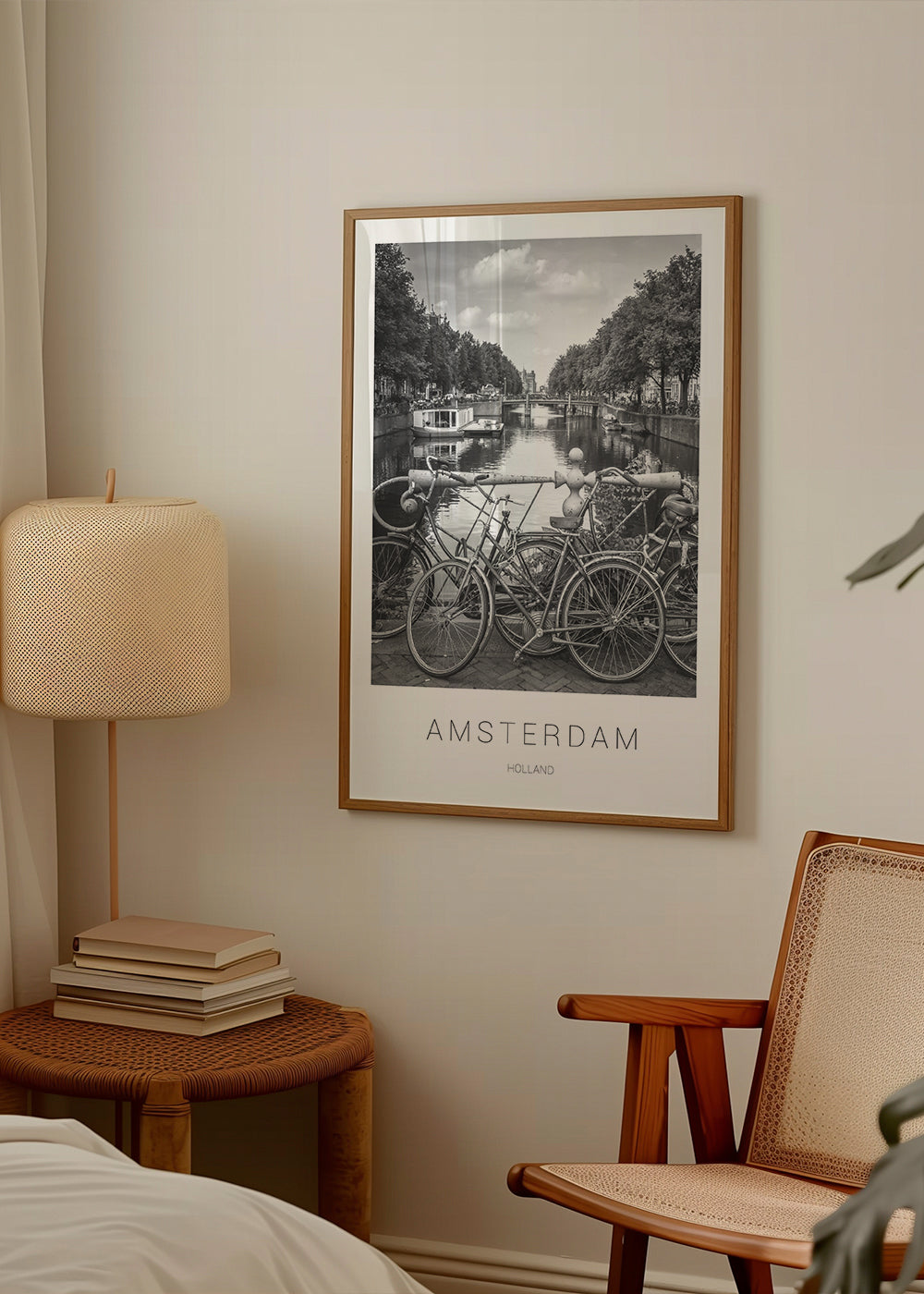 Stadsposter Amsterdam svartvit