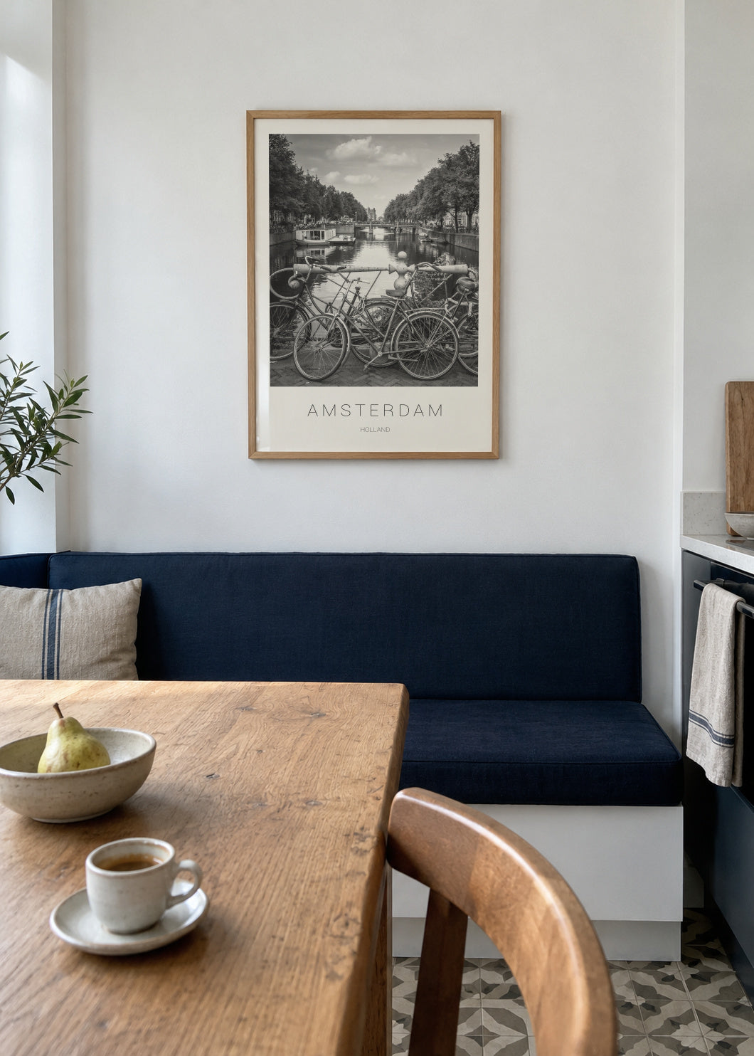 Amsterdam - Framed poster in an interior