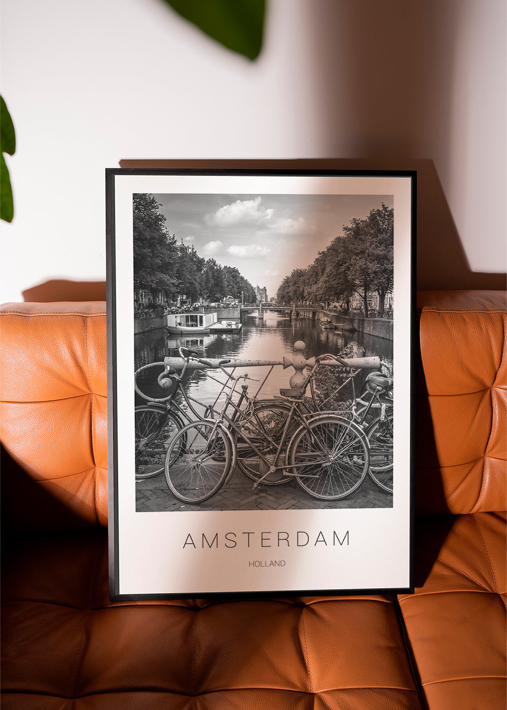 Stadsposter Amsterdam svartvit