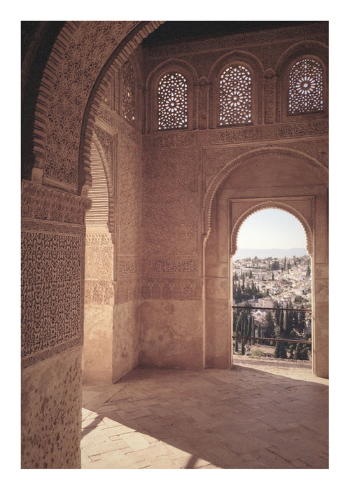 Kökskonst med maurisk båge i Alhambra