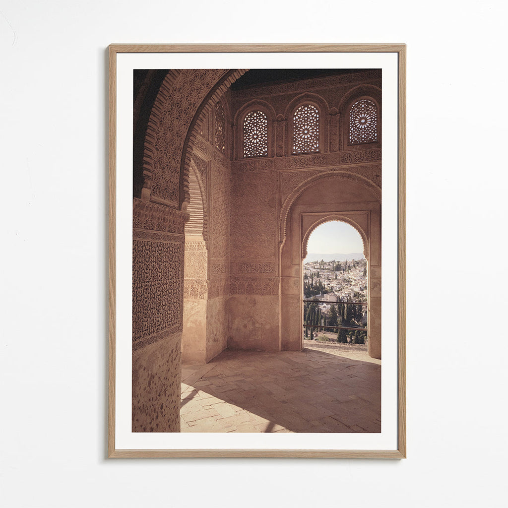 Kökskonst med maurisk båge i Alhambra