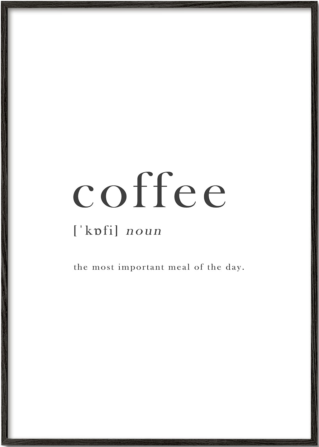 Kökskonst minimalistisk typografi 'coffee'