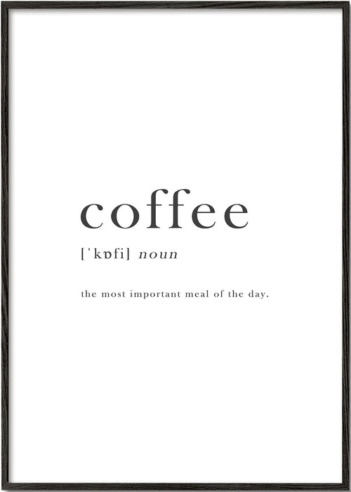 Kökskonst minimalistisk typografi 'coffee'
