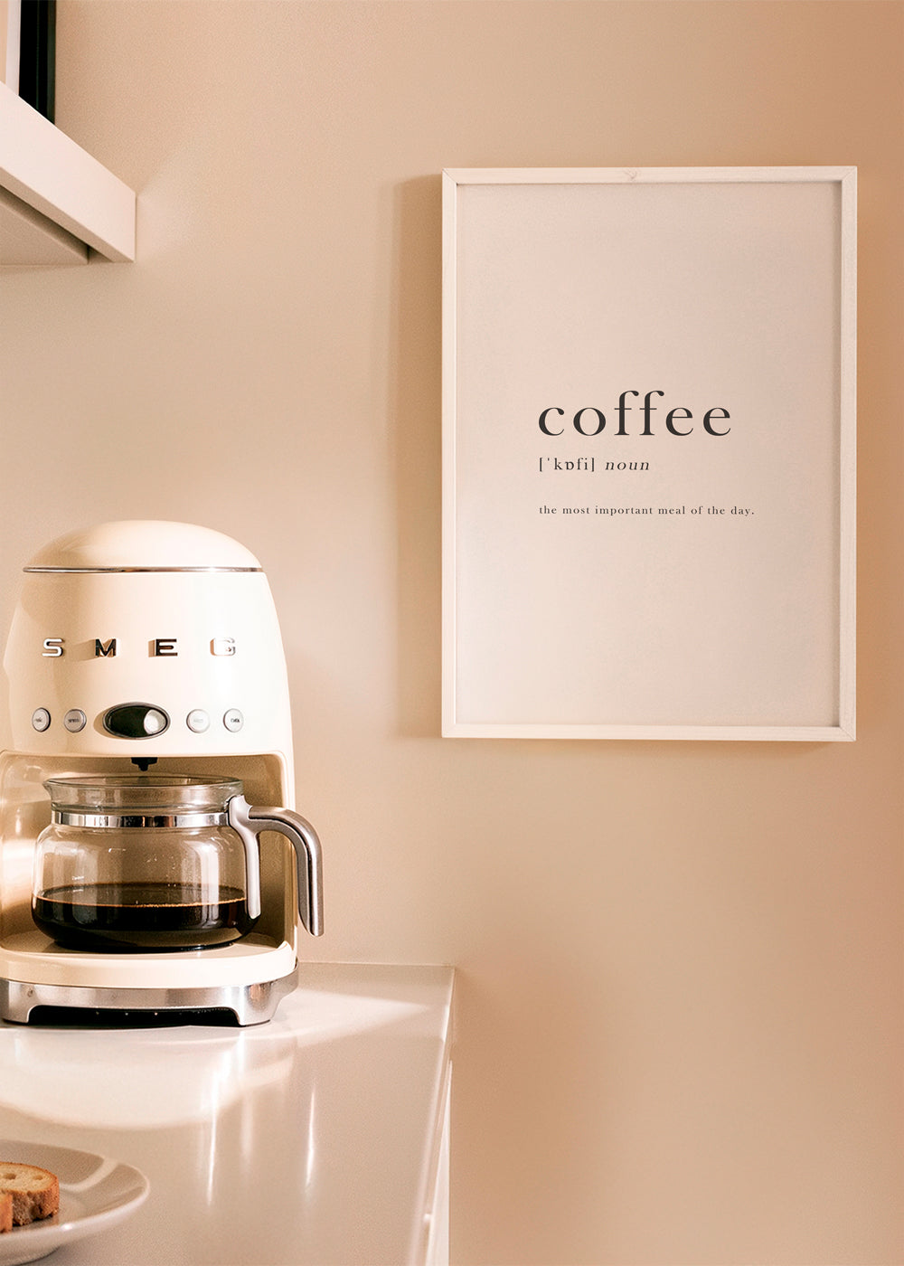 Kökskonst minimalistisk typografi 'coffee'