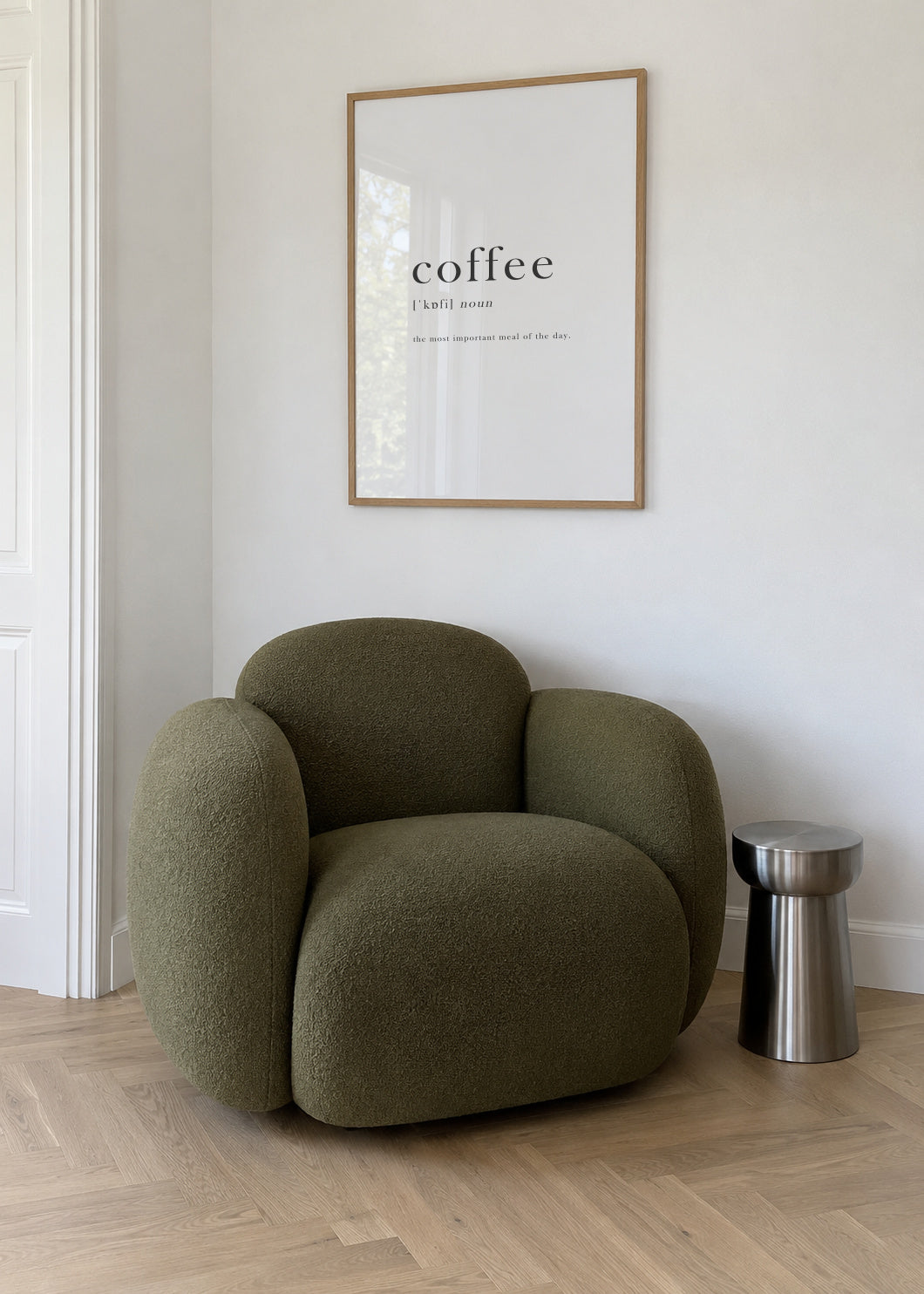 Coffee quote - Framed poster in an interior