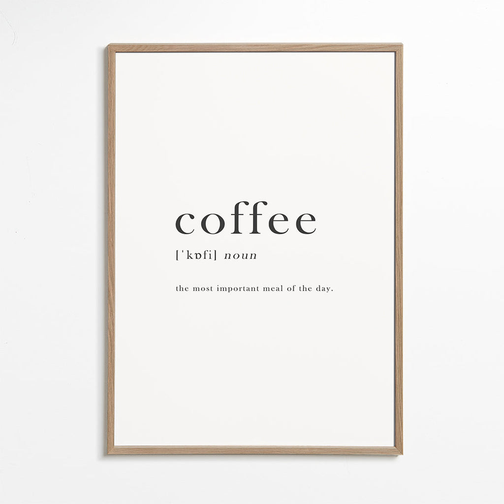 Kökskonst minimalistisk typografi 'coffee'