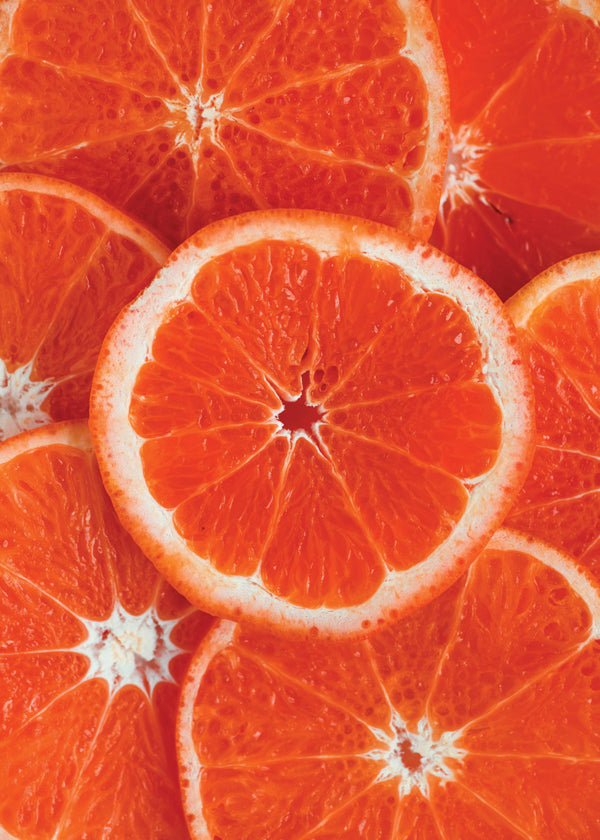 Kökskonst med apelsinskivor