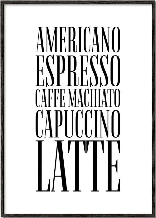 Kökskonst Kaffesorter poster