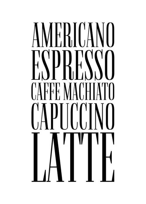 Kökskonst Kaffesorter poster