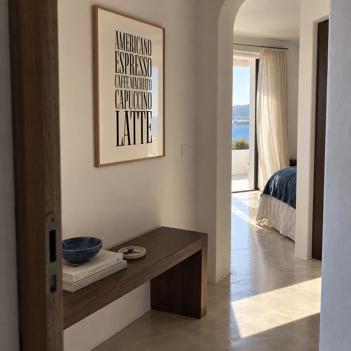 Coffee types - Framed poster in an interior