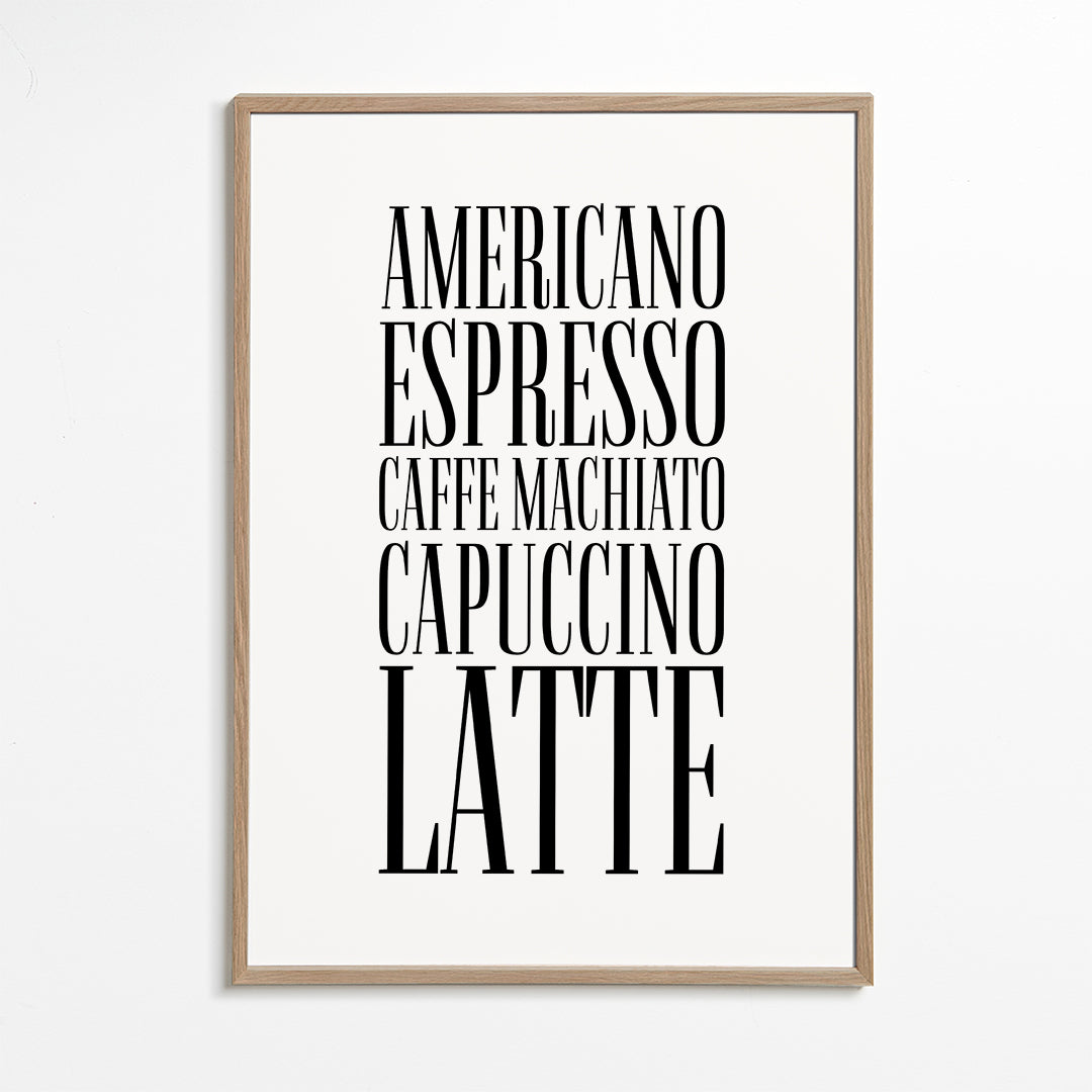 Kökskonst Kaffesorter poster
