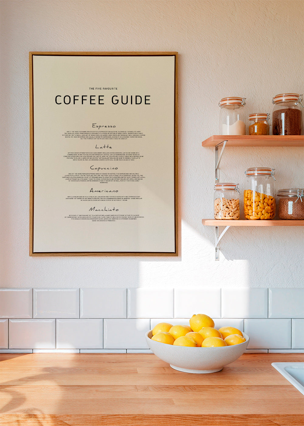 Kökskonst: Coffee Guide typografiskt tryck