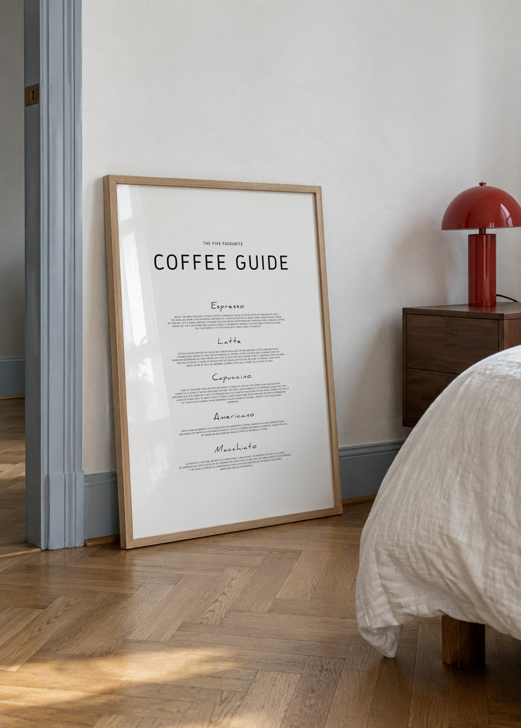 Coffee guide - Framed poster in an interior