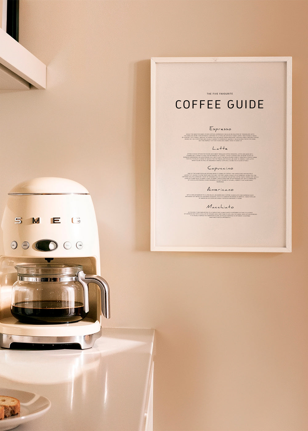 Kökskonst: Coffee Guide typografiskt tryck