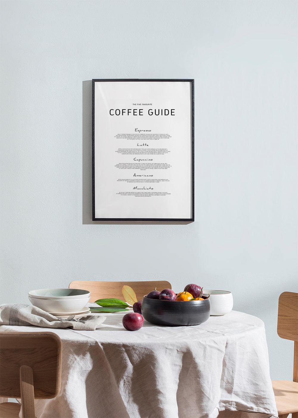 Kökskonst: Coffee Guide typografiskt tryck