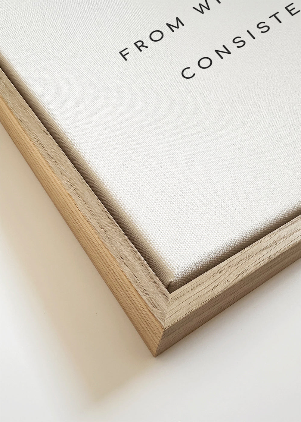 Minimalistisk affisch med centrerat motivationscitat