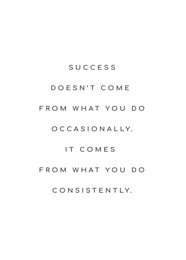 Minimalistisk affisch med centrerat motivationscitat