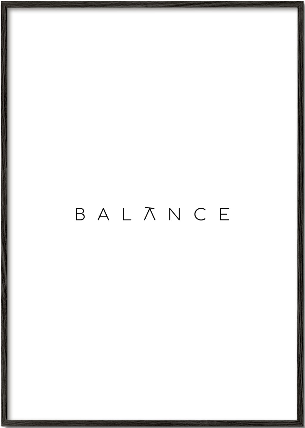 Minimalistisk poster Balance typografi