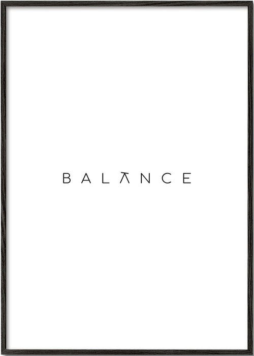 Minimalistisk poster Balance typografi