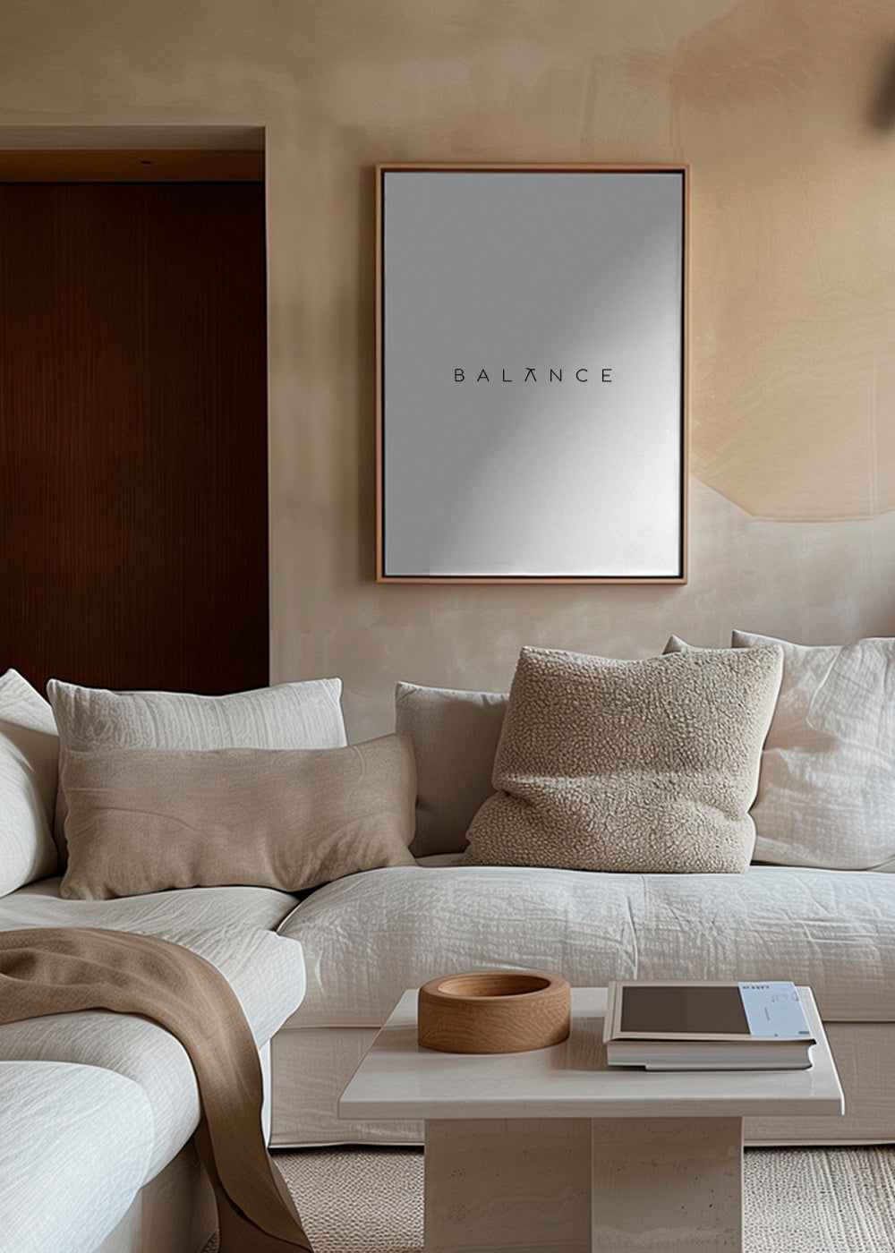 Minimalistisk poster Balance typografi