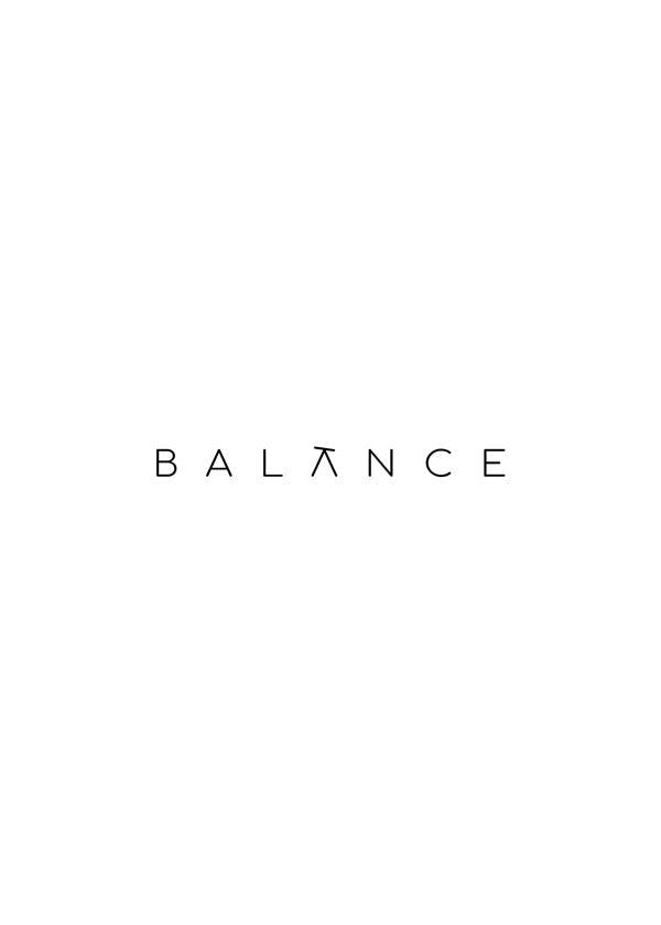 Minimalistisk poster Balance typografi