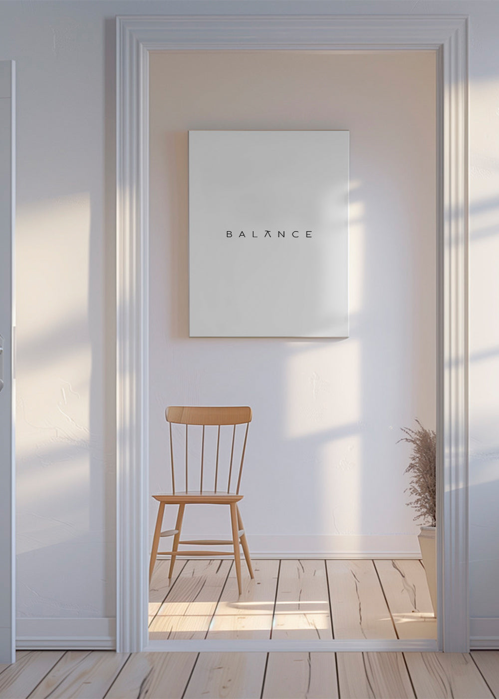 Minimalistisk poster Balance typografi