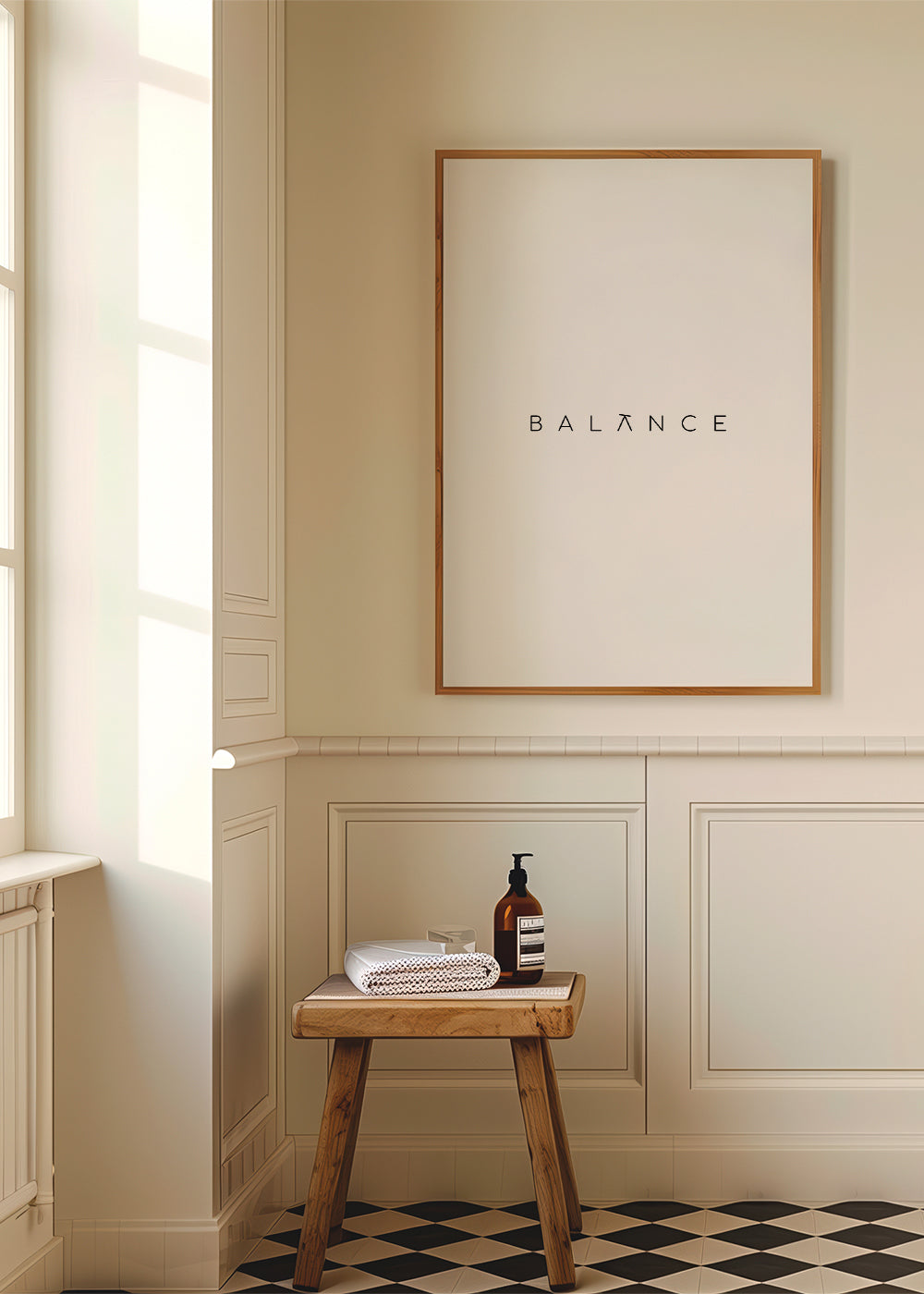 Minimalistisk poster Balance typografi