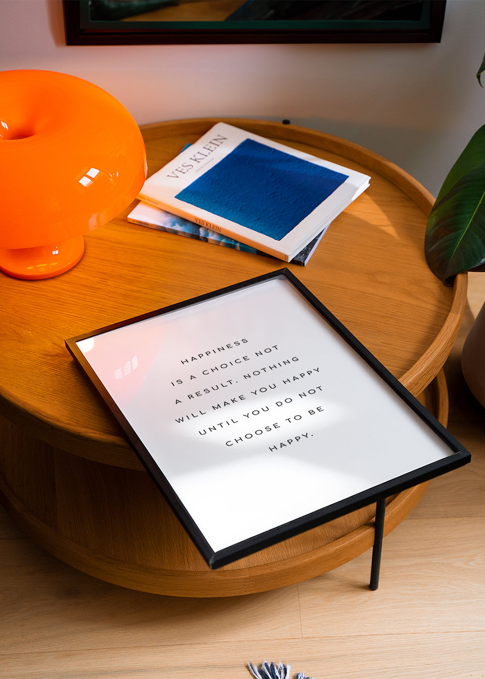 Minimalistisk print med typografiskt citat