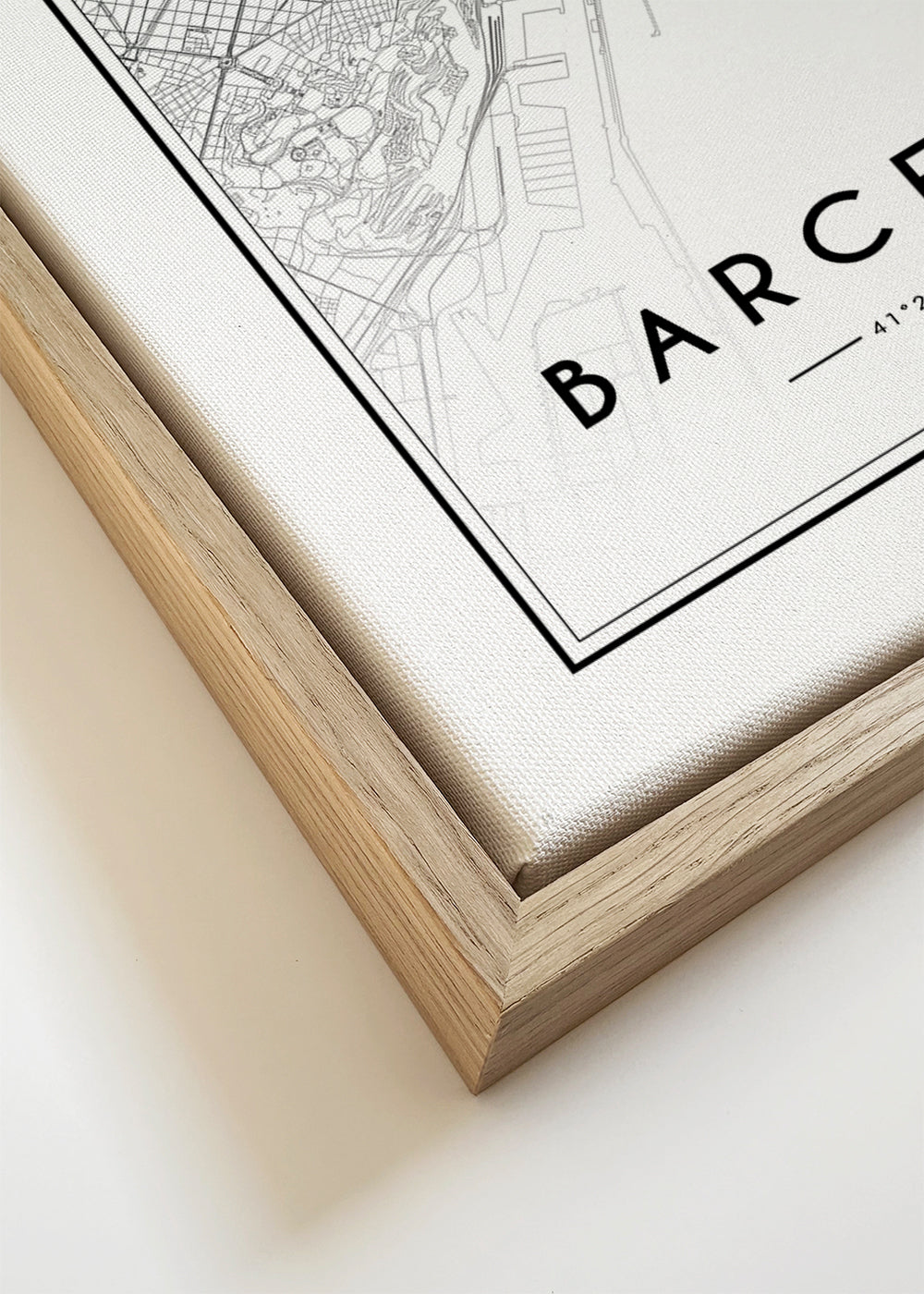 Stadsposter Barcelona karta grafisk