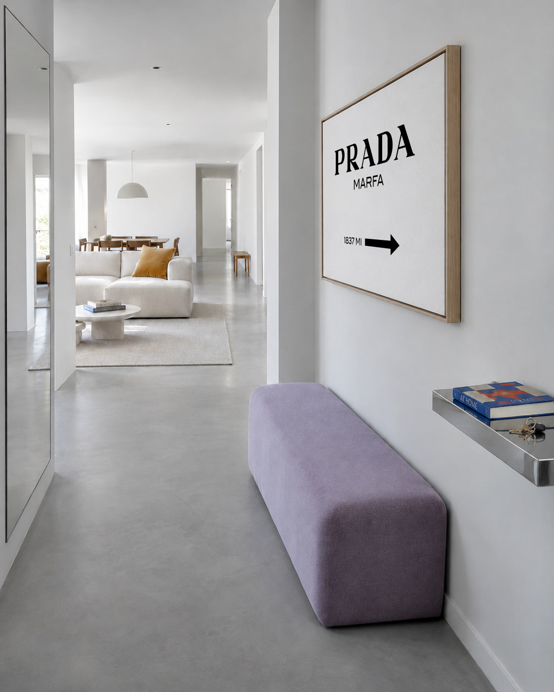 Prada Marfa - Framed canvas in an interior