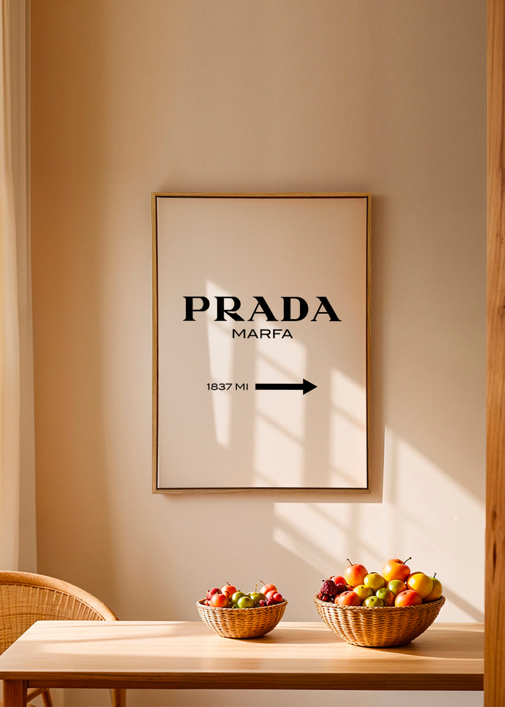 Stadsposter PRADA Marfa typografisk minimal