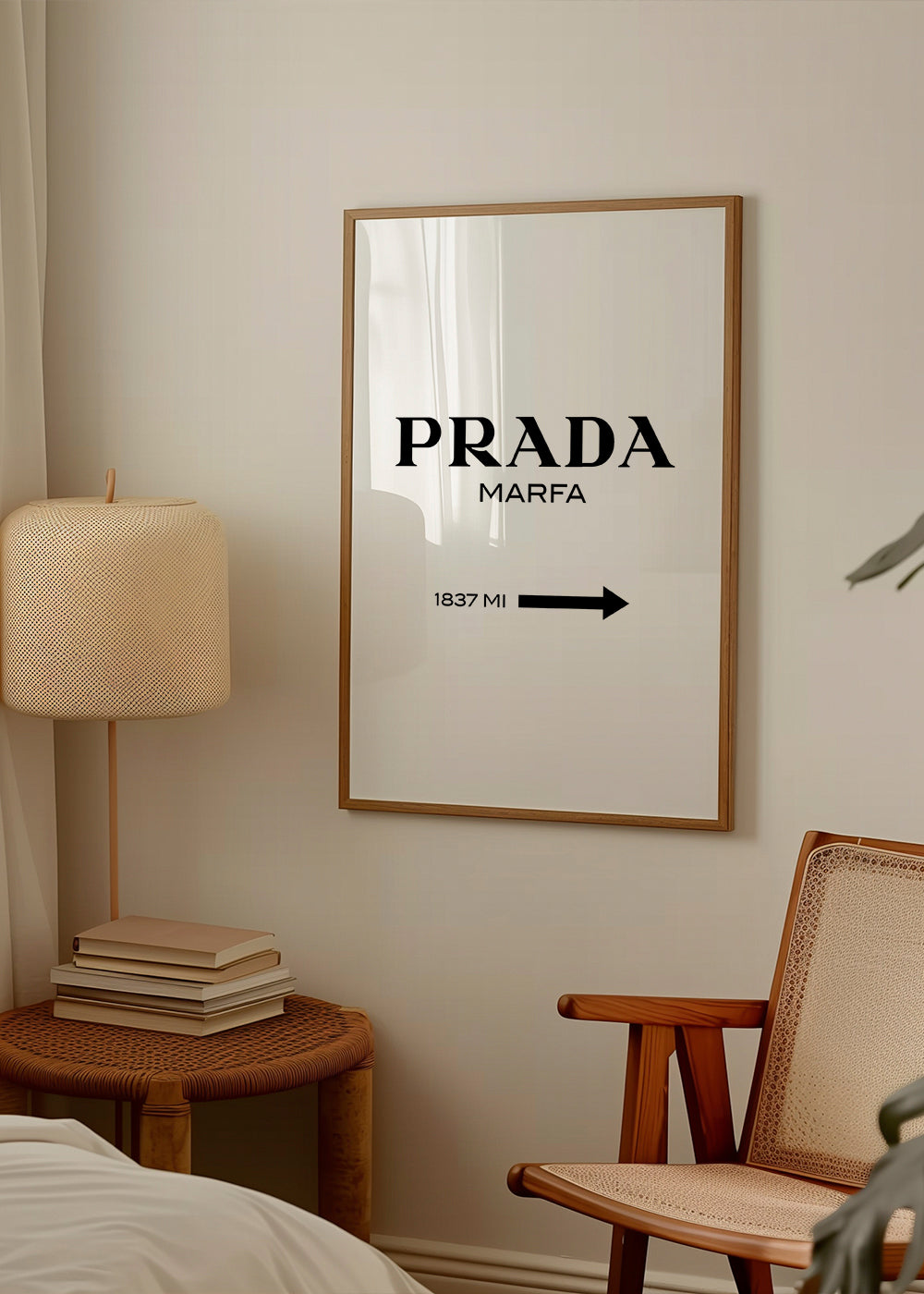 Stadsposter PRADA Marfa typografisk minimal