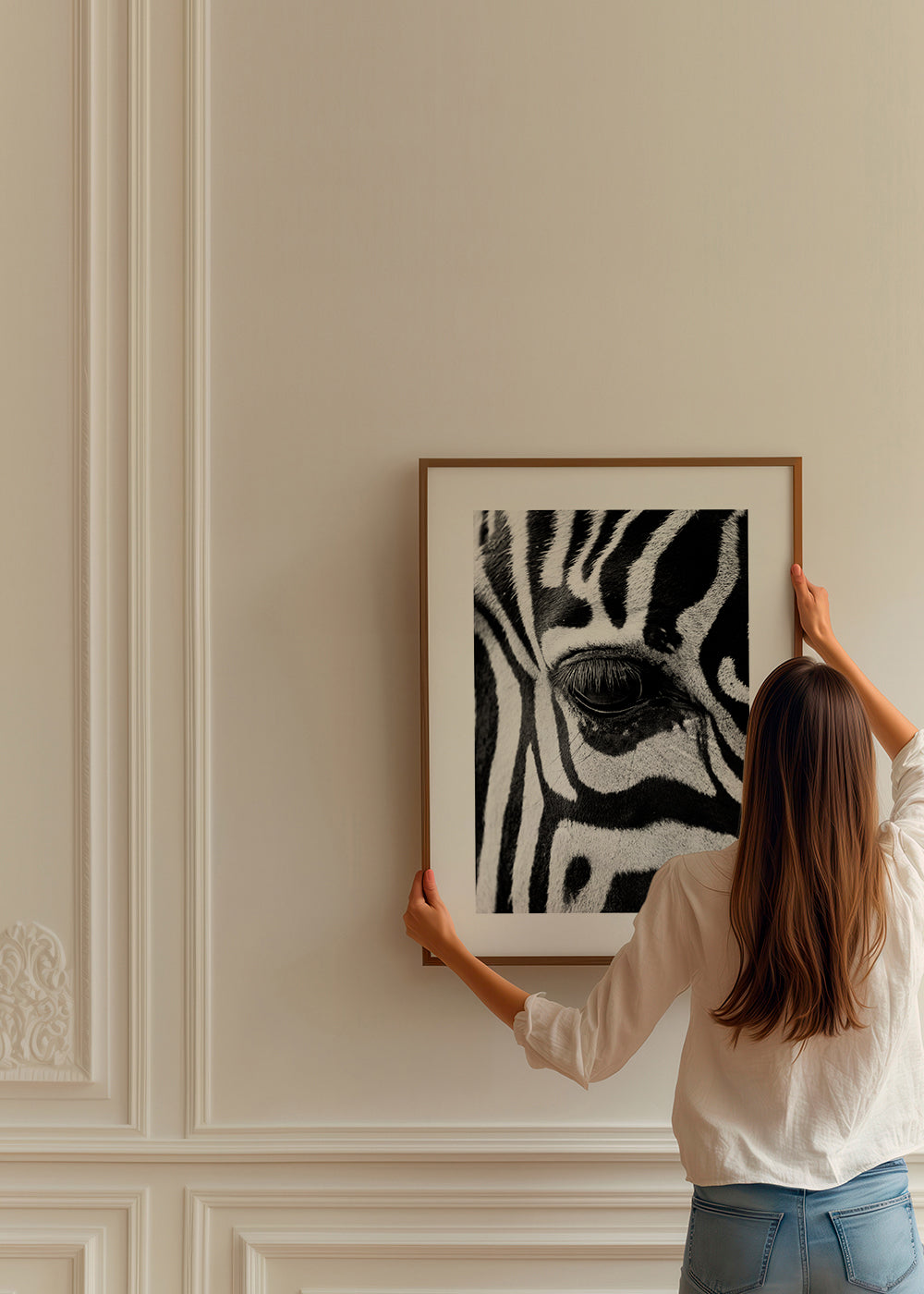 Affisch zebra närbild
