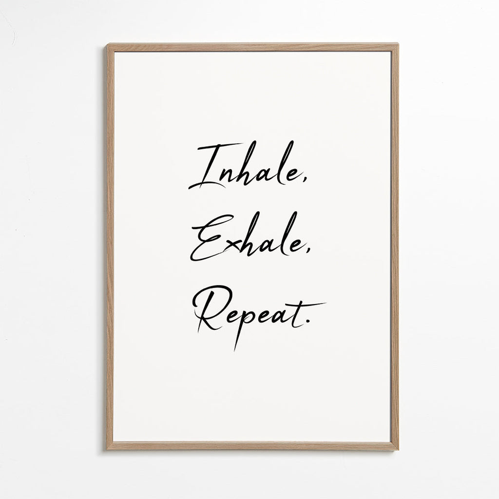 Avslappnande design med typografisk fras