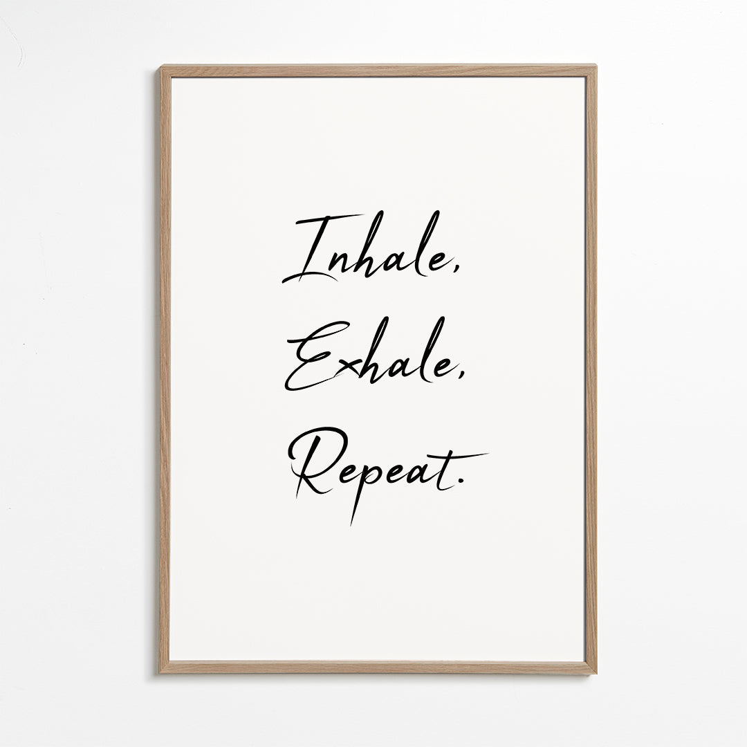 Avslappnande design med typografisk fras