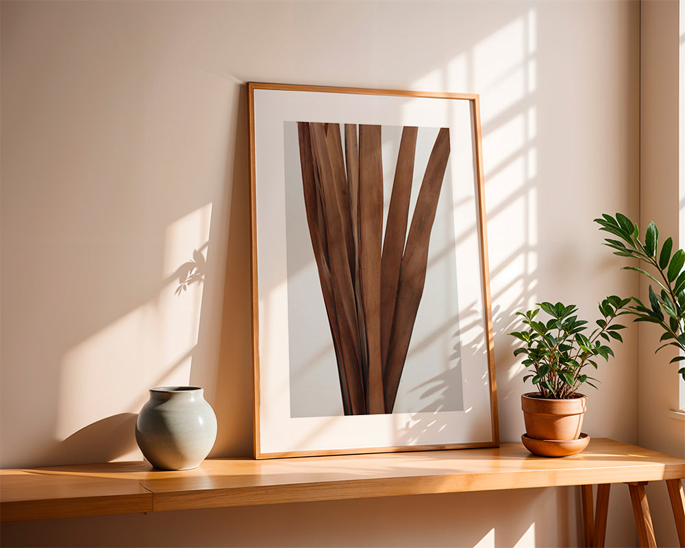 Botanisk poster torkade blad