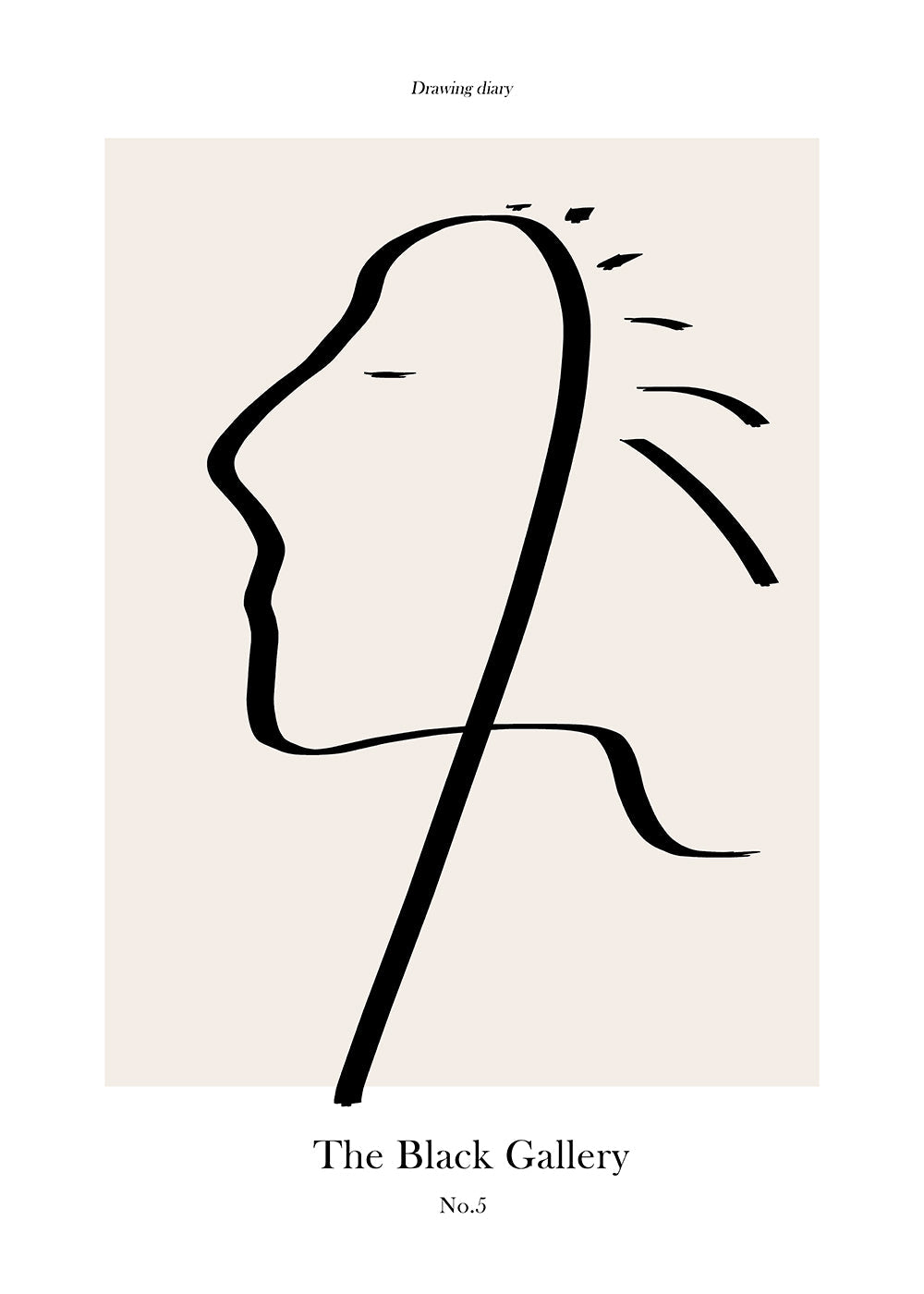 Minimalistiskt ansikte i linje