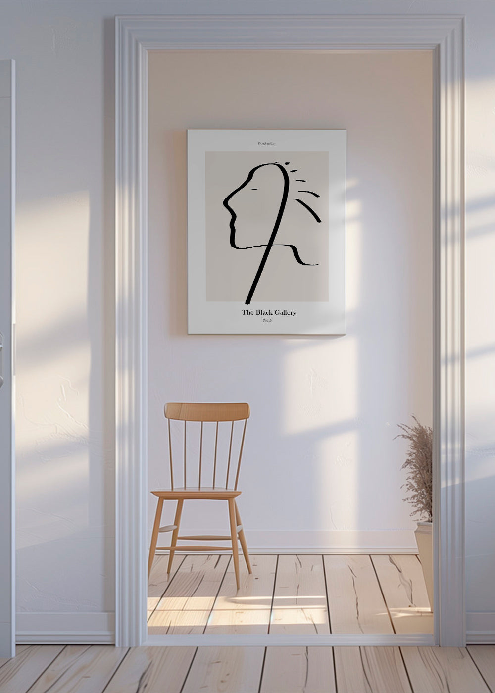 Minimalistiskt ansikte i linje