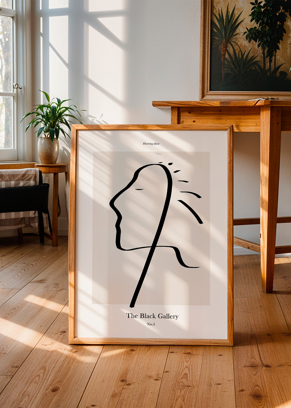 Minimalistiskt ansikte i linje