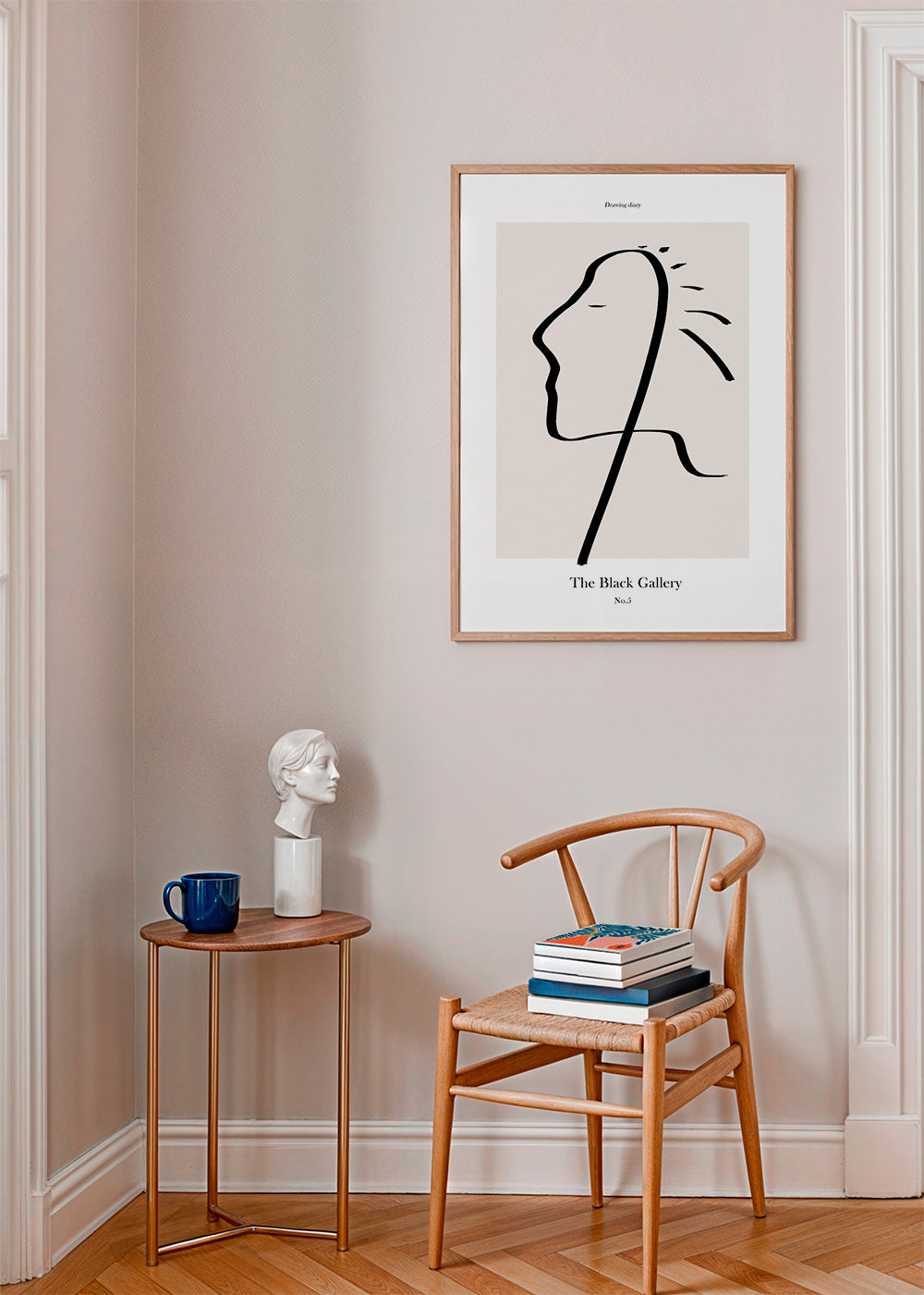 Minimalistiskt ansikte i linje