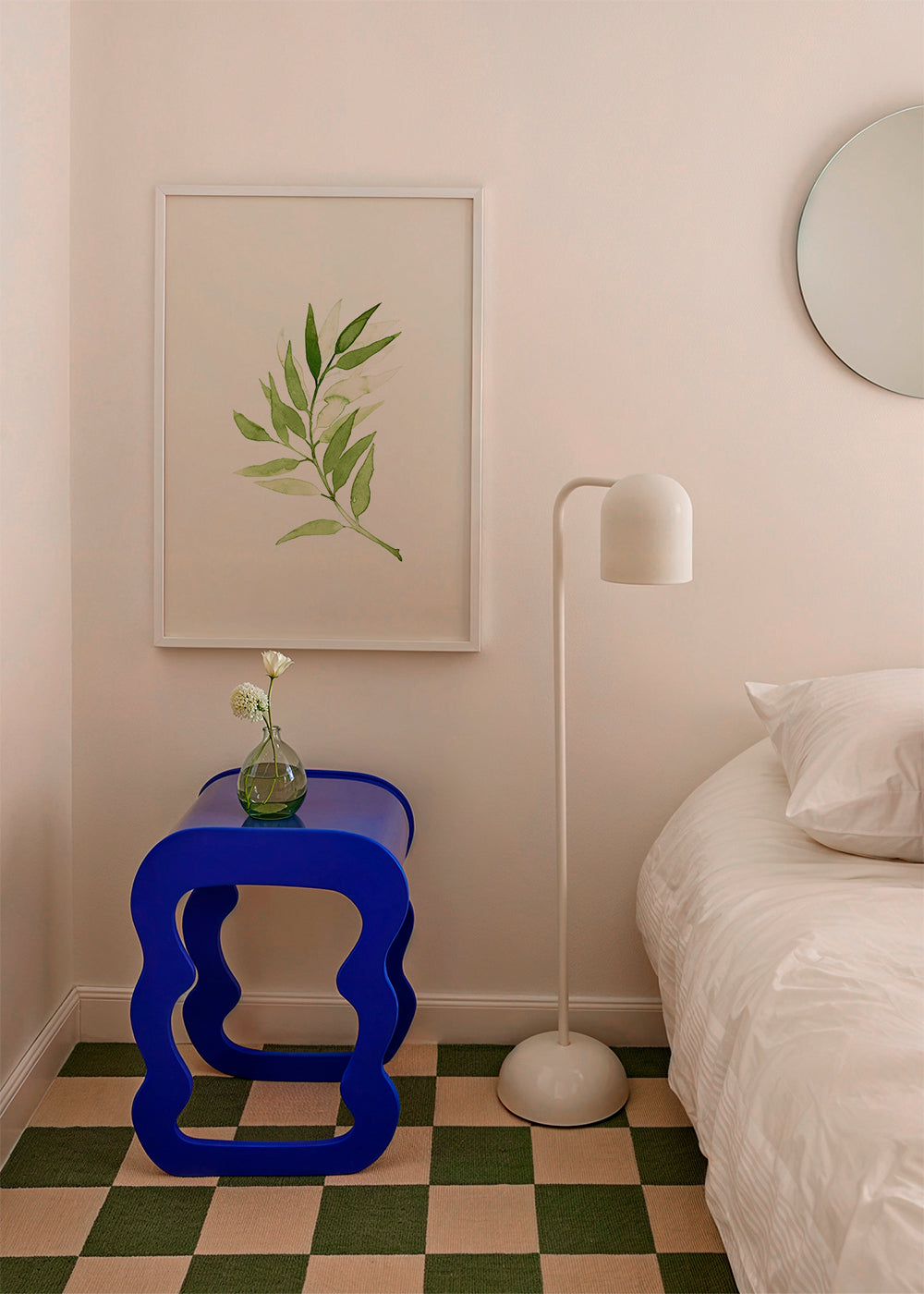 Botanisk poster: minimalistisk grön kvist